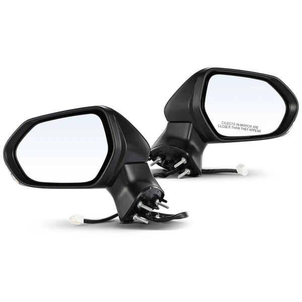 Driver & Passenger Mirror, with Heating, Power Adjustment, Manual Folding, Black A-Premium APMI119