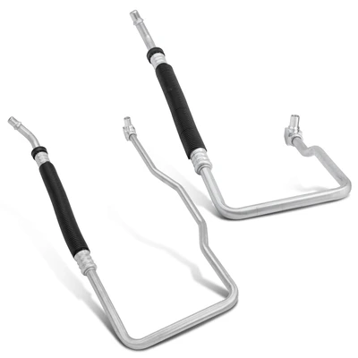 2 Pcs Engine Inlet & Outlet Oil Cooler Line