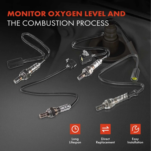 4-Pc Oxygen Sensor Upstream & Downstream & Center 4-Pin A-Premium APOS1468