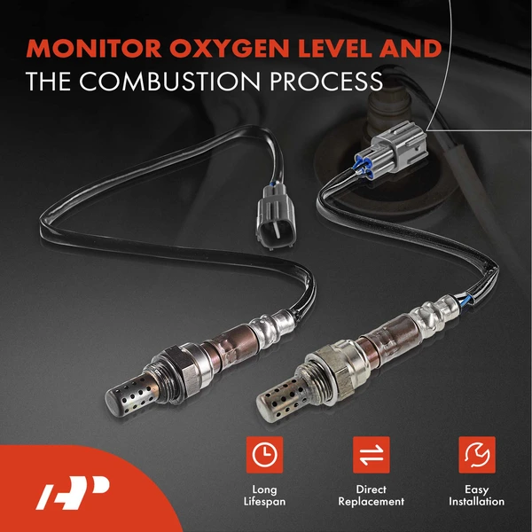 2-Pc Oxygen Sensor Downstream Driver & Passenger 4-Pin A-Premium APOS1736