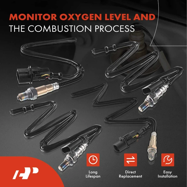 4-Pc Oxygen Sensor Upstream & Downstream 6(Upstream); 4(Downstream)-Pin A-Premium APOS1728