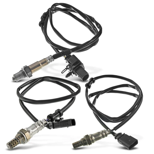 2014 Volkswagen Jetta 3-Pc Oxygen Sensor Upstream & Downstream & Center 6(250-25037); 4(250-24672, 250-24717)-Pin A-Premium APOS1781