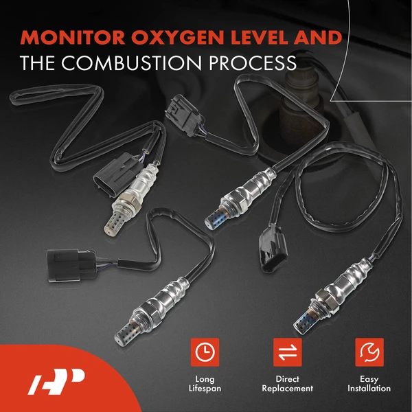 4-Pc Oxygen Sensor Upstream & Downstream 4-Pin A-Premium APOS1775