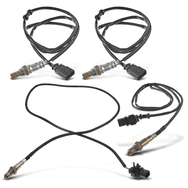 2008-2012 2014-2015 Audi R8 4-Pc Oxygen Sensor Upstream & Downstream 6(Upstream); 4(Downstream)-Pin A-Premium APOS1190