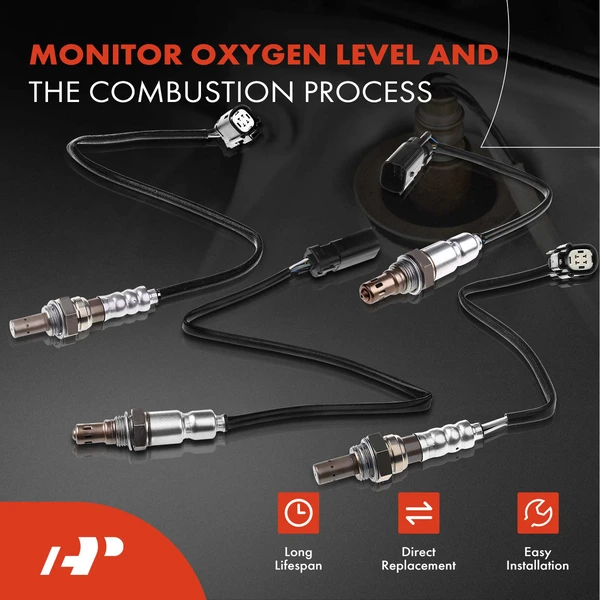 4-Pc Oxygen Sensor Upstream & Downstream 4(250-24983/250-24989); 6(250-25086/250-25103)-Pin A-Premium APOS1794