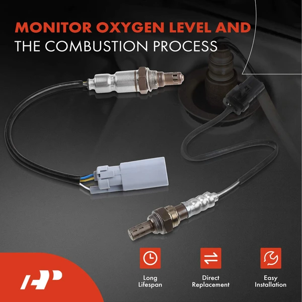 2-Pc Oxygen Sensor Upstream & Downstream 6(25025140); 4(250241269)-Pin A-Premium APOS1277