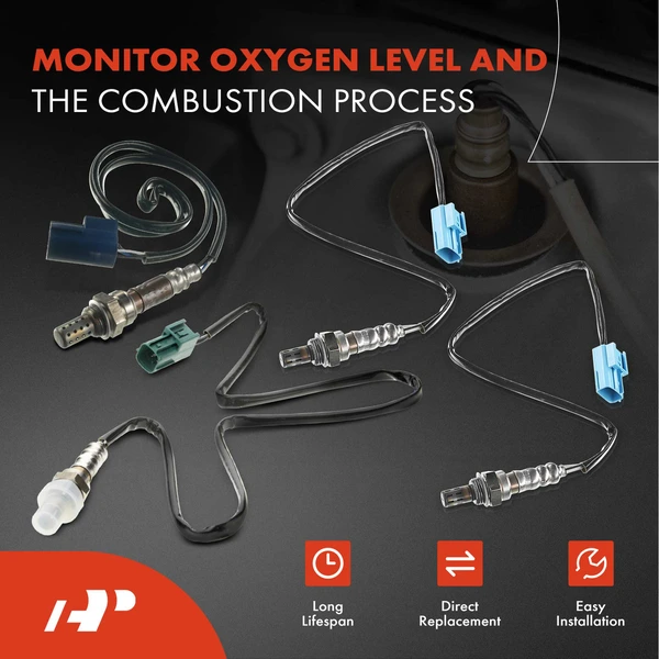 4-Pc Oxygen Sensor Upstream & Downstream 3(Upstream); 4(Downstream Right)-Pin A-Premium APOS0943