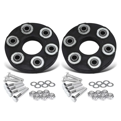 2 Pcs Front & Rear Driveshaft Coupler Flex Joint