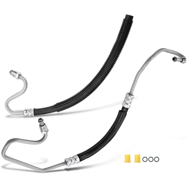 2 Pcs Power Steering Pressure & Return Hose Assembly for 1996 GMC K2500