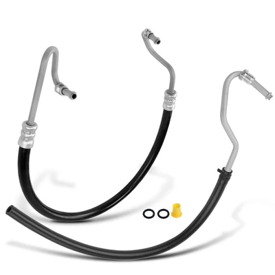 2 Pcs Power Steering Pressure & Return Hose Assembly