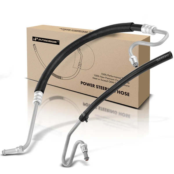 2 Pcs Power Steering Pressure & Return Hose Assembly for 1997-1998 Chevrolet K1500