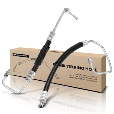 2 Pcs Power Steering Pressure Hose Assembly