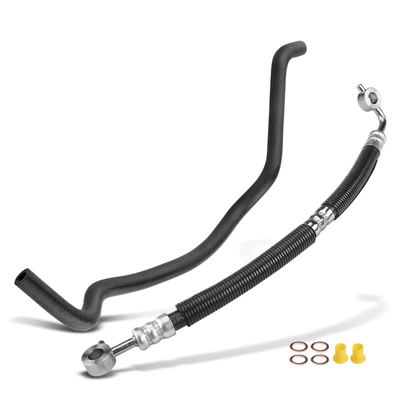 2 Pcs Power Steering Pressure & Return Hose Assembly