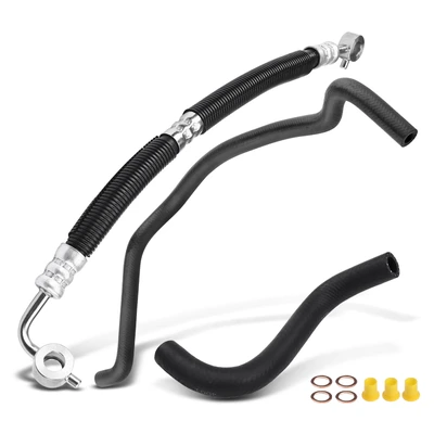 3 Pcs Power Steering Pressure & Return & Reservoir Hose Assembly