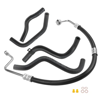 2 Pcs Power Steering Pressure & Return Hose Assembly