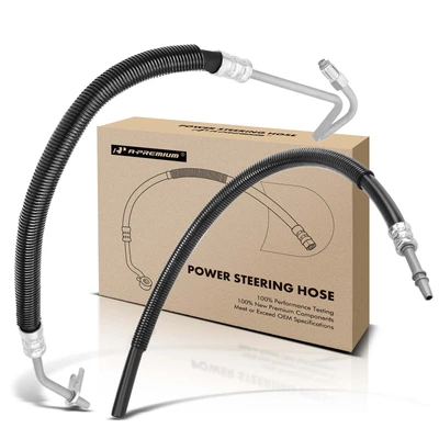 2 Pcs Power Steering Pressure & Return Hose Assembly