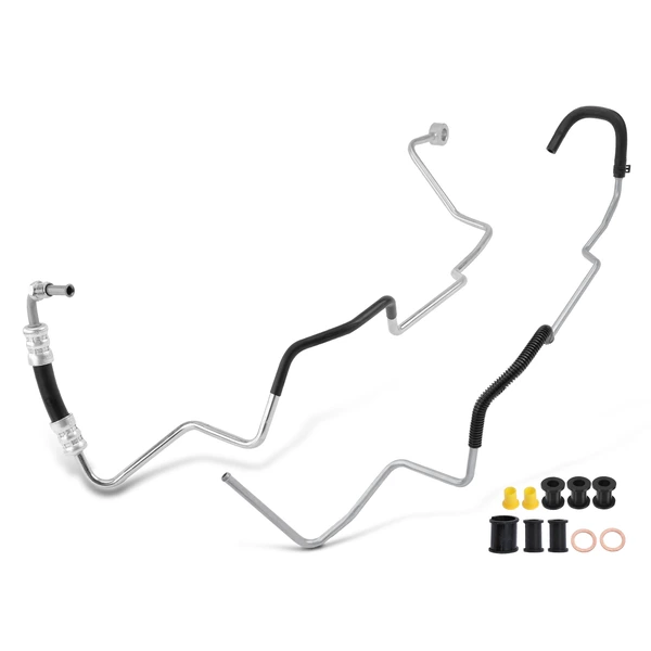 2 Pcs Power Steering Pressure & Return Hose Assembly for Toyota 4Runner Pickup 1991-1995 RWD 2.4L