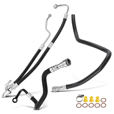 3 Pcs Power Steering Pressure & Return Hose Assembly
