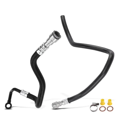 2 Pcs Power Steering Return Hose Assembly