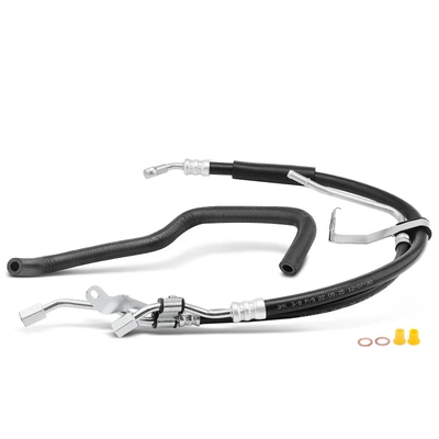 2 Pcs Power Steering Pressure & Return Hose Assembly