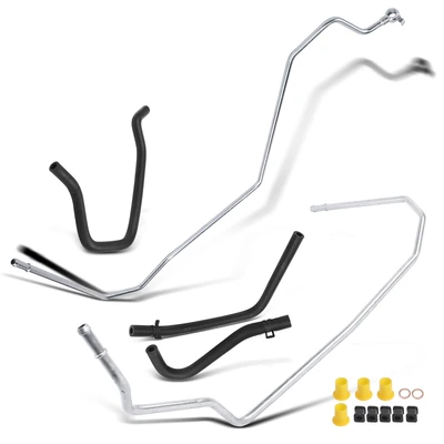 4 Pcs Power Steering Return Hose Assembly