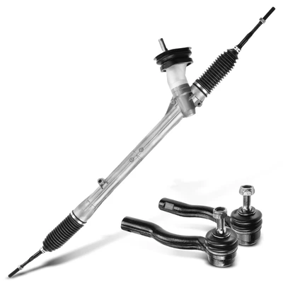 3 Pcs Rack and Pinion & Tie Rod End Kit