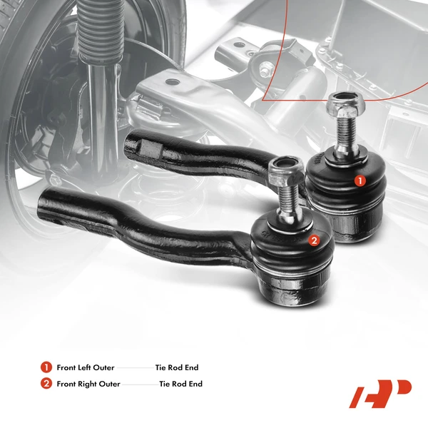 3 Pcs Rack and Pinion & Tie Rod End Kit for Nissan Sentra 2007-2012 L4 2.0L