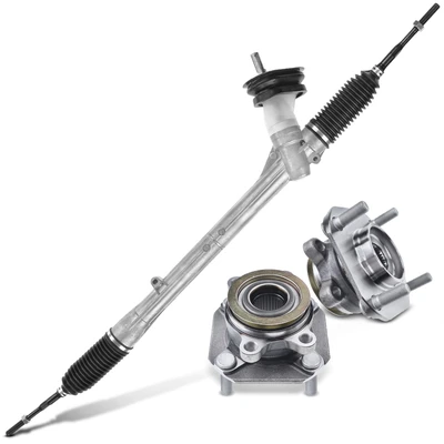 3 Pcs Rack and Pinion & Hub Bearing Kit
