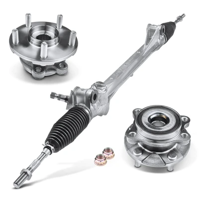 3 Pcs Rack and Pinion & Hub Bearing Kit