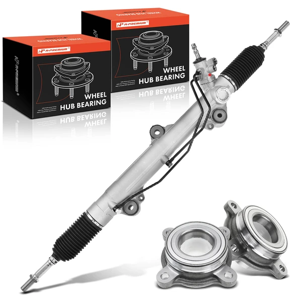 3 Pcs Rack and Pinion & Hub Bearing Kit for Toyota Land Cruiser Lexus V8 5.7L Auto