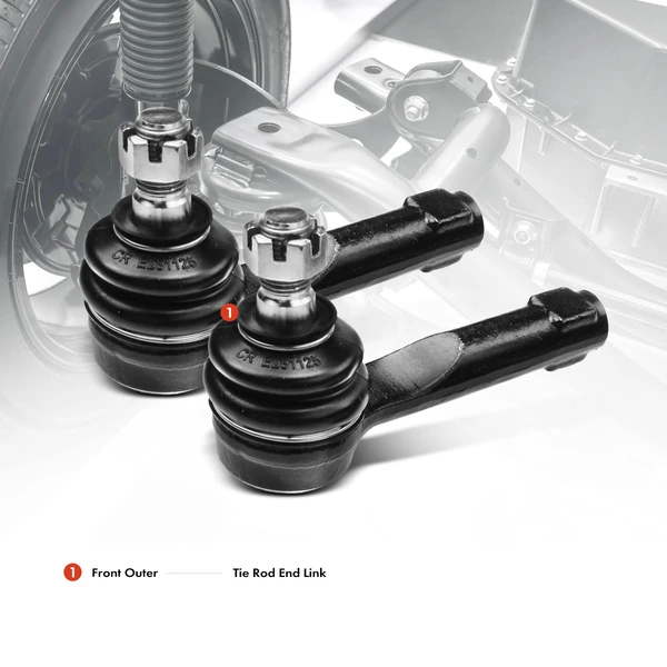 3 Pcs Rack and Pinion & Tie Rod End Kit for Nissan Sentra 95-99 200SX 95-98