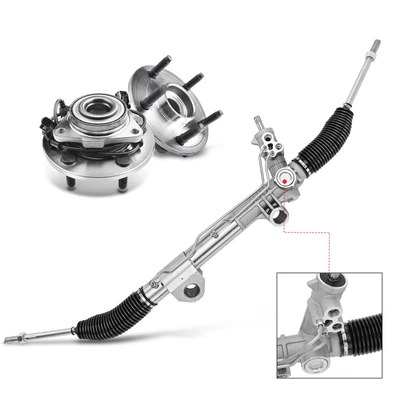 3 Pcs Rack and Pinion & Hub Bearing Kit