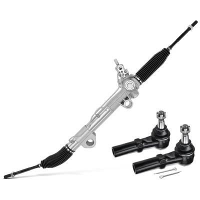 3 Pcs Rack and Pinion & Tie Rod End Kit