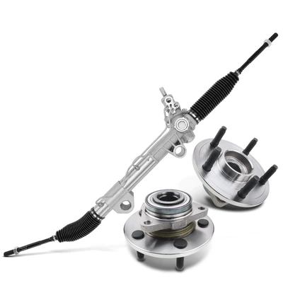 3 Pcs Rack and Pinion & Hub Bearing Kit