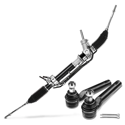 3 Pcs Rack and Pinion & Tie Rod End Kit