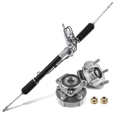 3 Pcs Rack and Pinion & Hub Bearing Kit
