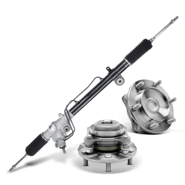 3 Pcs Rack and Pinion & Hub Bearing Kit for Toyota Tacoma 2005-2014 RWD