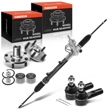5 Pcs Rack and Pinion & Hub Bearing & Tie Rod End Kit for 1999-2003 Lexus RX300