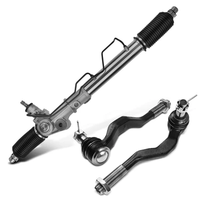 3 Pcs Rack and Pinion & Tie Rod End Kit