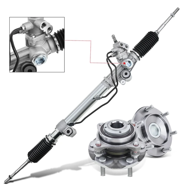 3 Pcs Rack and Pinion & Hub Bearing Kit for Toyota FJ Cruiser 2007-2009 4.0L