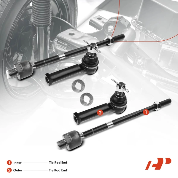 5 Pcs Rack and Pinion & Tie Rod End Kit for Honda CR-V 2007-2011 L4 2.4L SUV