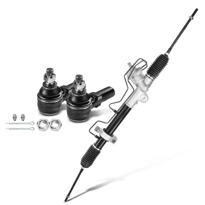 3 Pcs Rack and Pinion & Tie Rod End Kit