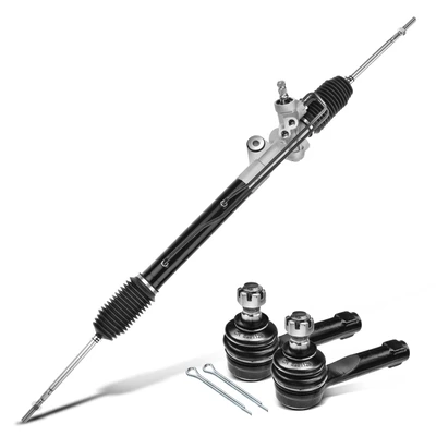 3 Pcs Rack and Pinion & Tie Rod End Kit