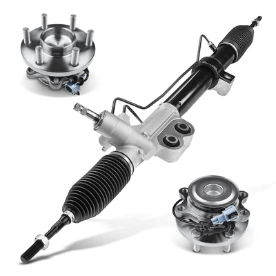 3 Pcs Rack and Pinion & Hub Bearing Kit