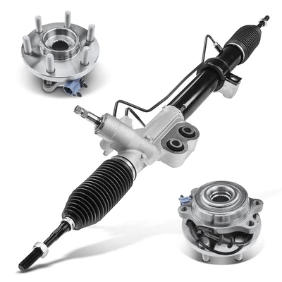 3 Pcs Rack and Pinion & Hub Bearing Kit