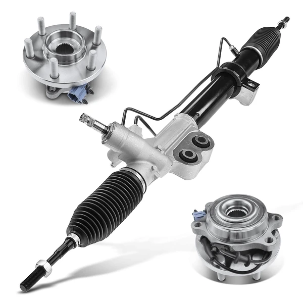 3 Pcs Rack and Pinion & Hub Bearing Kit for 2005-2012 Nissan Pathfinder