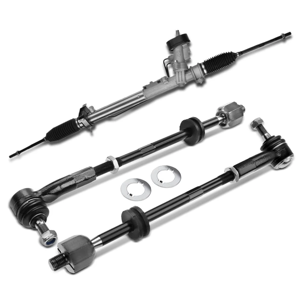 3 Pcs Rack and Pinion & Tie Rod End Kit for 1998-2010 Volkswagen Beetle