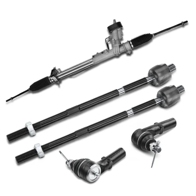 5 Pcs Rack and Pinion & Tie Rod End Kit