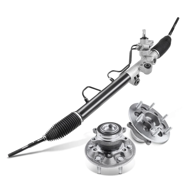 3 Pcs Rack and Pinion & Hub Bearing Kit for 2009-2012 GMC Canyon