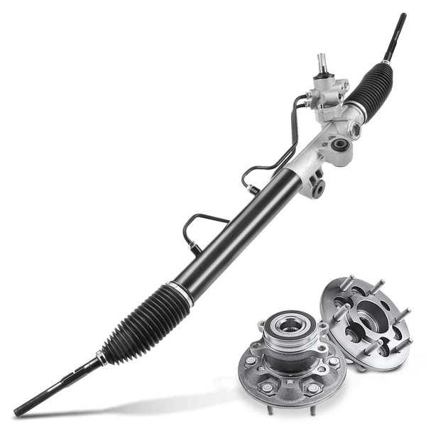 3 Pcs Rack and Pinion & Hub Bearing Kit for 2009-2012 Chevrolet Colorado